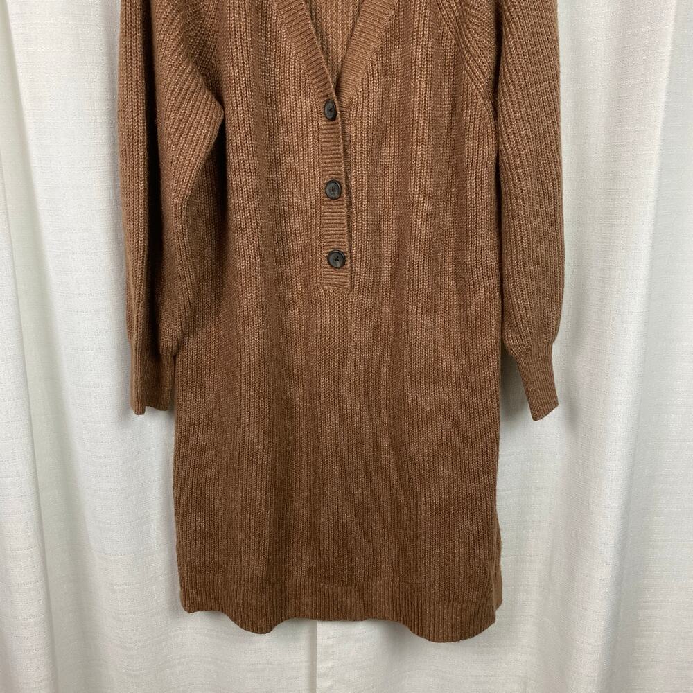 Old Navy Brown Long Sleeve Rib Knit Mini Sweater Dress Sz.XL NWT - Picture 4 of 12